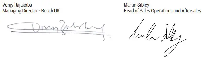 BOSCH GHE 18V-60 Professional Cordless Hedgecutter User Manual - Signature