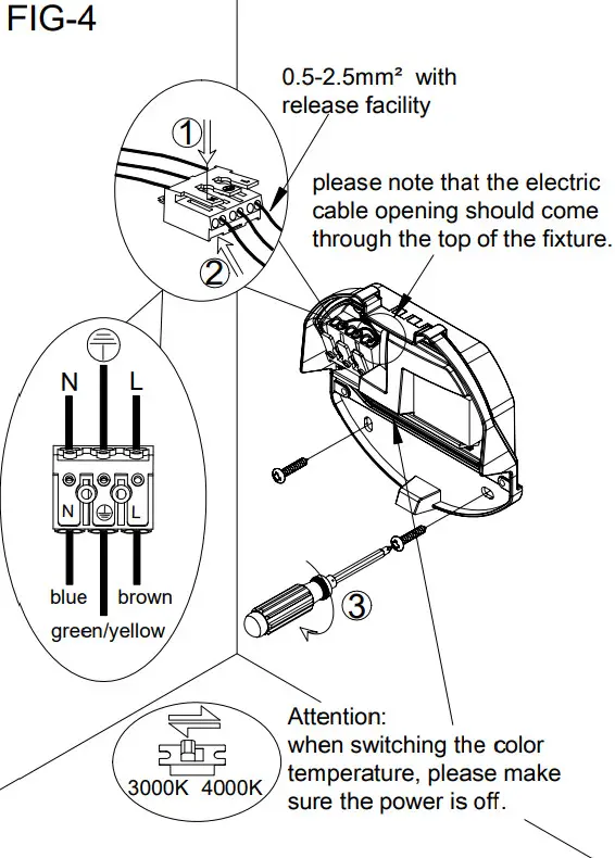 HALCYON EX913 B34 Exterior 4W Low Glare Wall Eyelid Light - parts 4