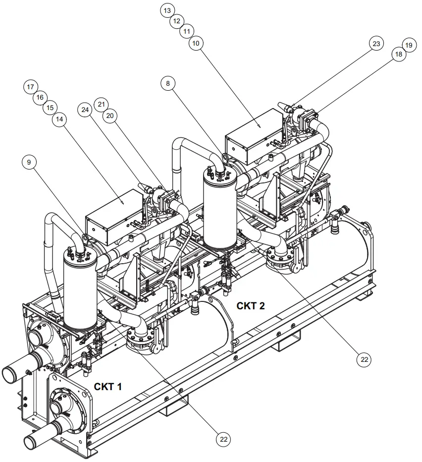 Unit front (RTWD shown; RTUD is similar)