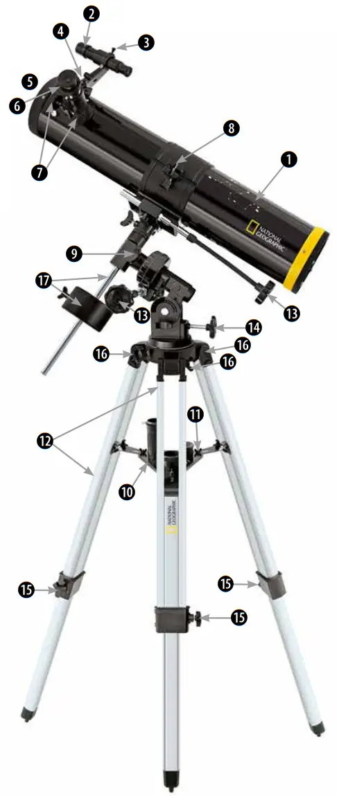 BRESSER 9454103 Reflector Telescope 76 700 EQ - Construction