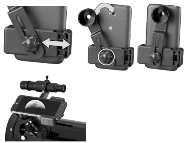 BRESSER 9454103 Reflector Telescope 76 700 EQ - Smartphone