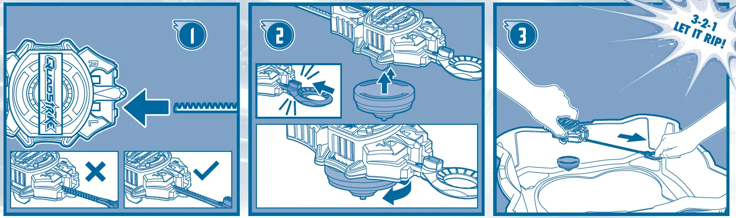 Hasbro Beyblade Burst QuadStrike Zeal Nyddhog N8 Spinning Top Single Pack 4
