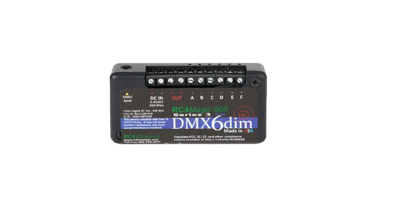 Rc4 Wireless Dmx6dim Six-channel Wireless Dimmer User Guide