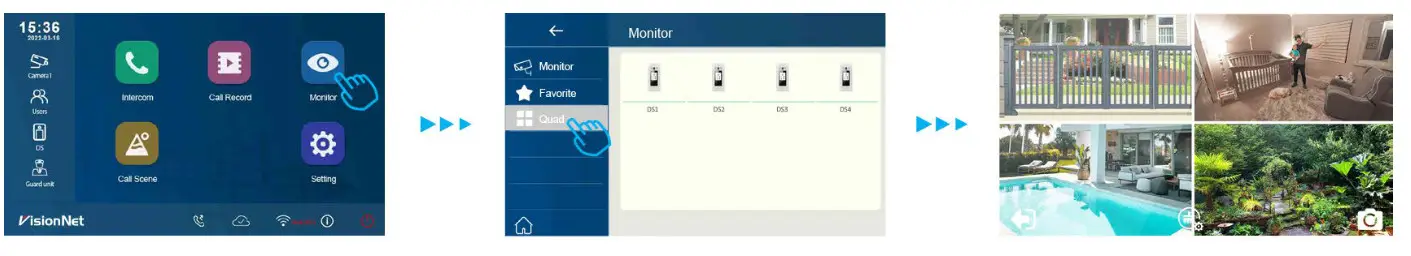 TELRAN DX470 2 Wire System Wi Fi 7 Inch Digital Color TFT Monitor - fig 224