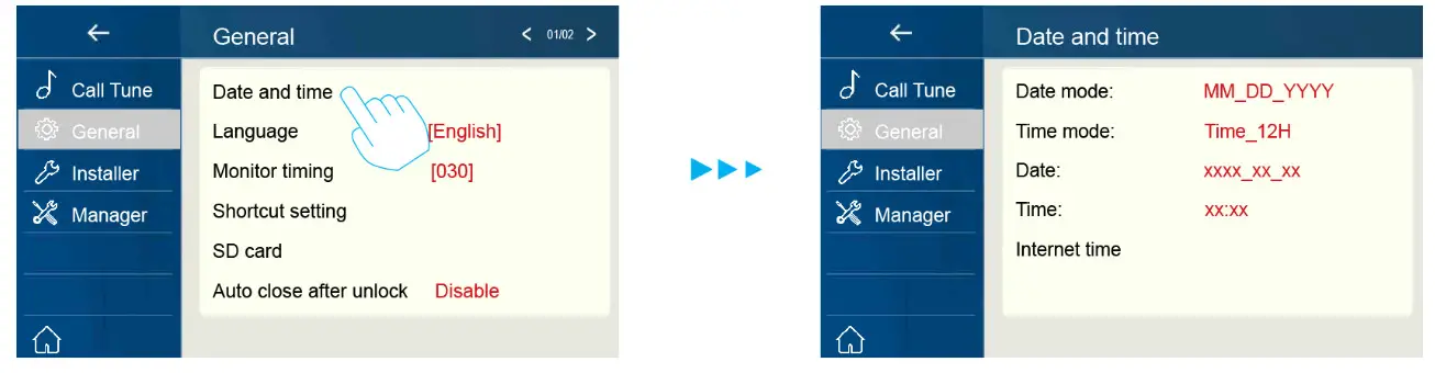TELRAN DX470 2 Wire System Wi Fi 7 Inch Digital Color TFT Monitor - fig 30