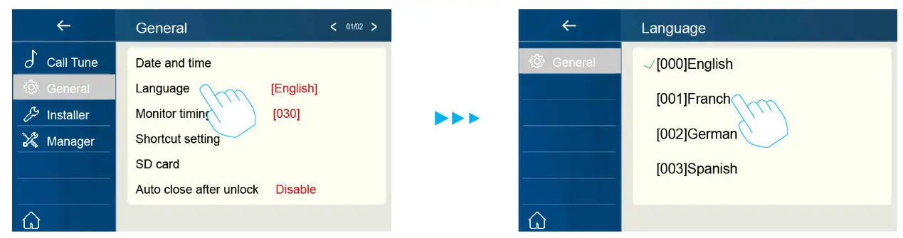 TELRAN DX470 2 Wire System Wi Fi 7 Inch Digital Color TFT Monitor - fig 33