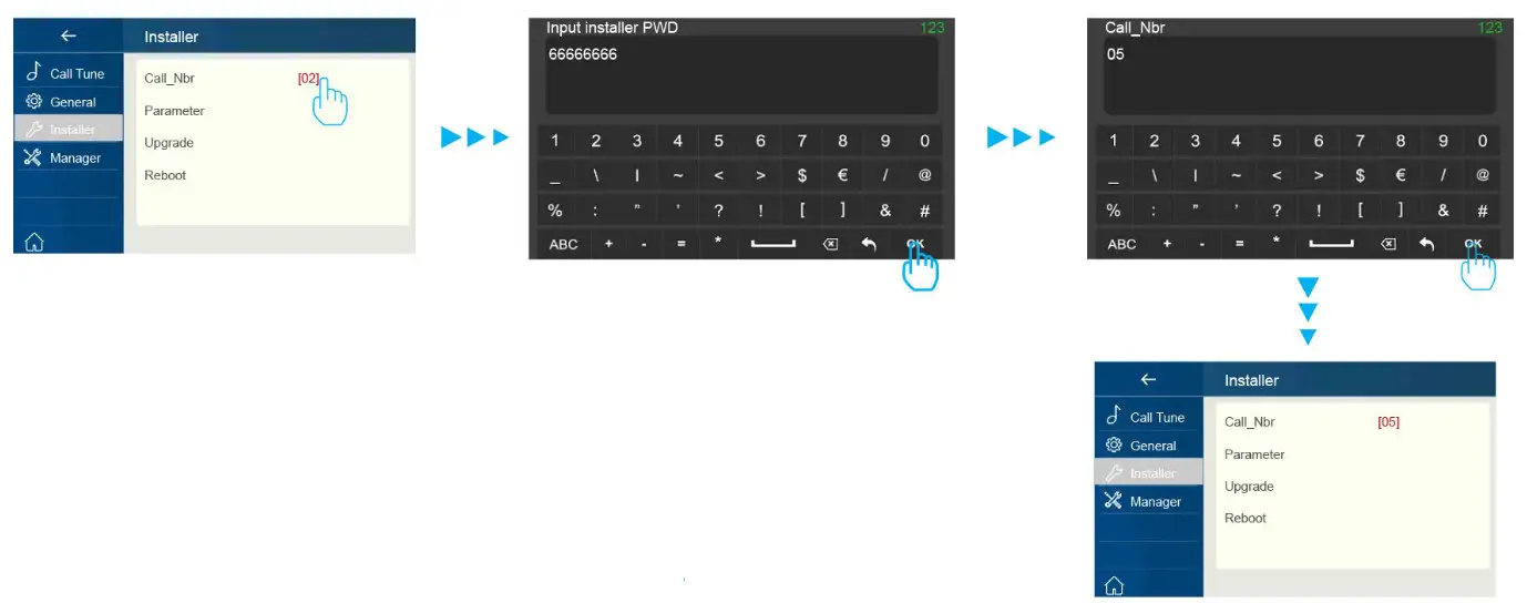 TELRAN DX470 2 Wire System Wi Fi 7 Inch Digital Color TFT Monitor - fig 40