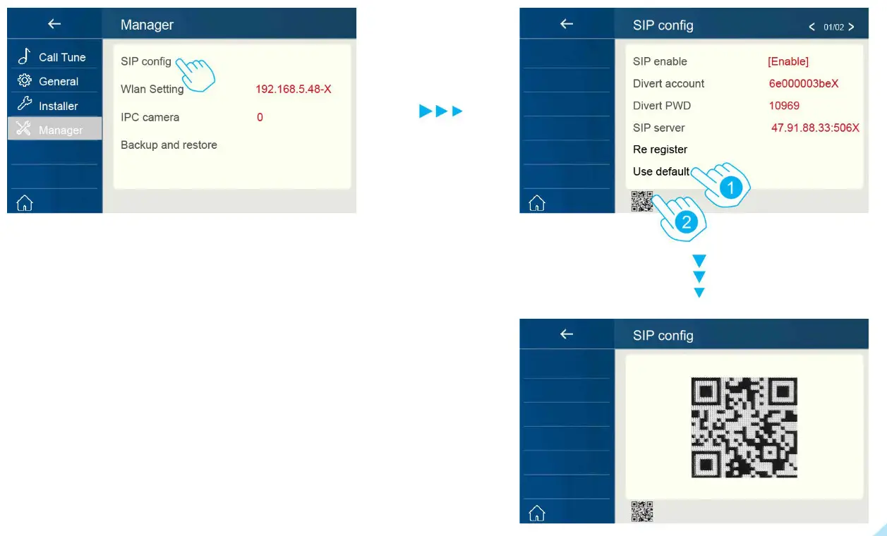TELRAN DX470 2 Wire System Wi Fi 7 Inch Digital Color TFT Monitor - fig 47