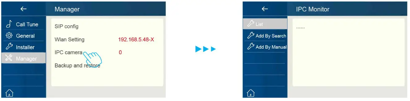 TELRAN DX470 2 Wire System Wi Fi 7 Inch Digital Color TFT Monitor - fig 50