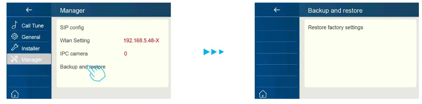 TELRAN DX470 2 Wire System Wi Fi 7 Inch Digital Color TFT Monitor - fig 57