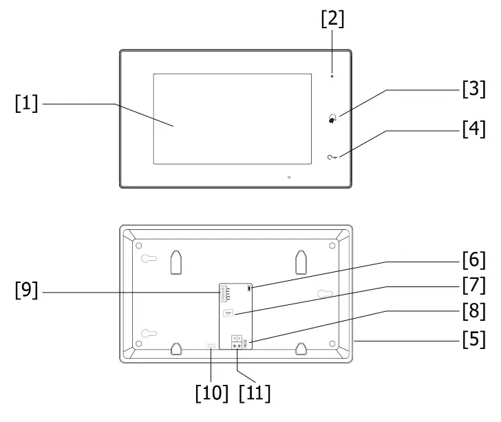 TELRAN DX470 2 Wire System Wi Fi 7 Inch Digital Color TFT Monitor - fig