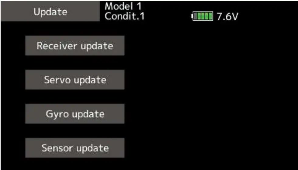 Receiver or gyro updates