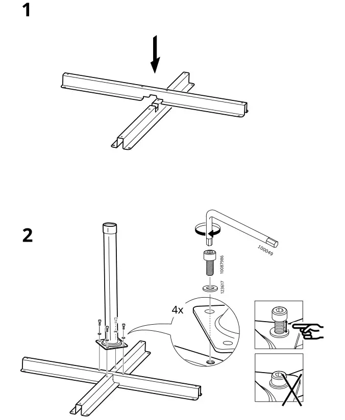 IKEA 094.957.04 SVALÖN Parasol Hanging- Installation