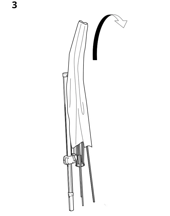 IKEA 094.957.04 SVALÖN Parasol Hanging- Installation