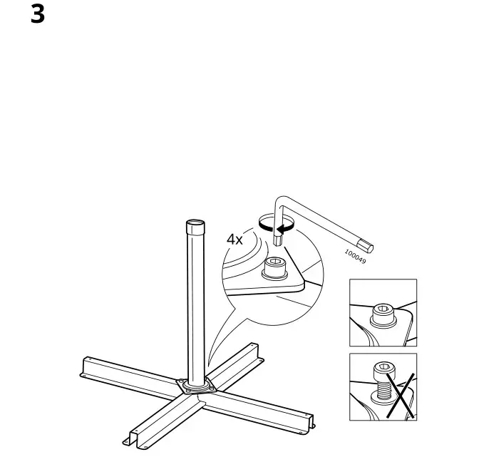 IKEA 094.957.04 SVALÖN Parasol Hanging- Installation