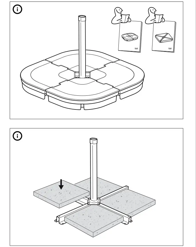 IKEA 094.957.04 SVALÖN Parasol Hanging- Installation