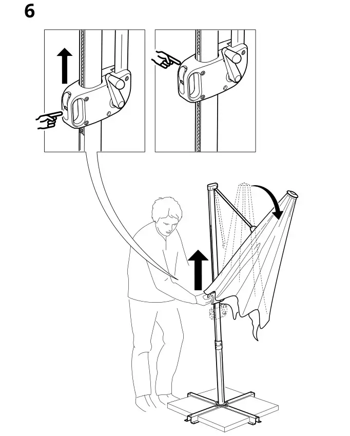 IKEA 094.957.04 SVALÖN Parasol Hanging- Installation