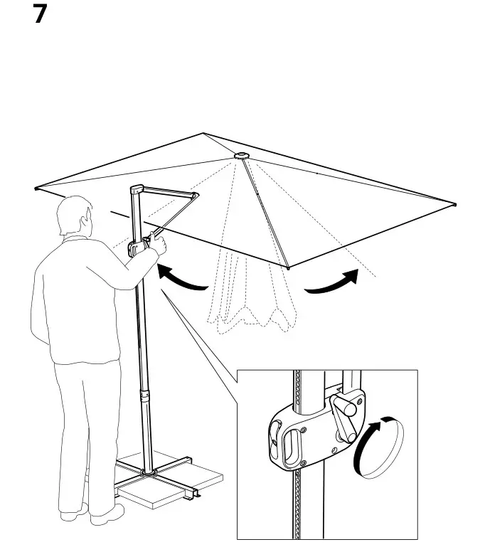 IKEA 094.957.04 SVALÖN Parasol Hanging- Installation