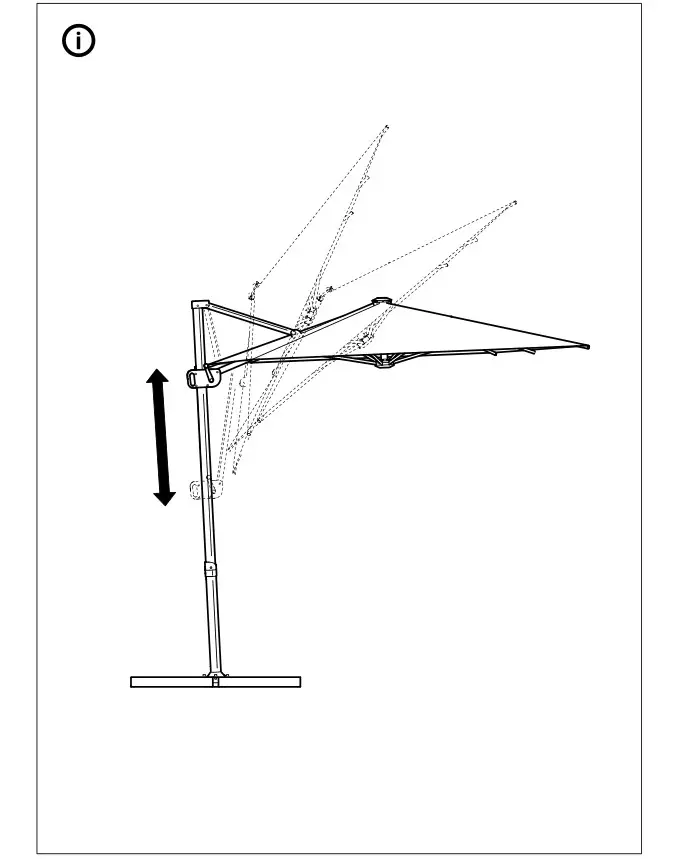 IKEA 094.957.04 SVALÖN Parasol Hanging- Installation