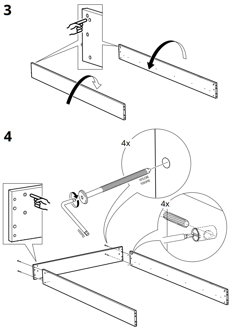 IKEA BRUKSVARA Bed Frame 90x200 cm - Assembly 1
