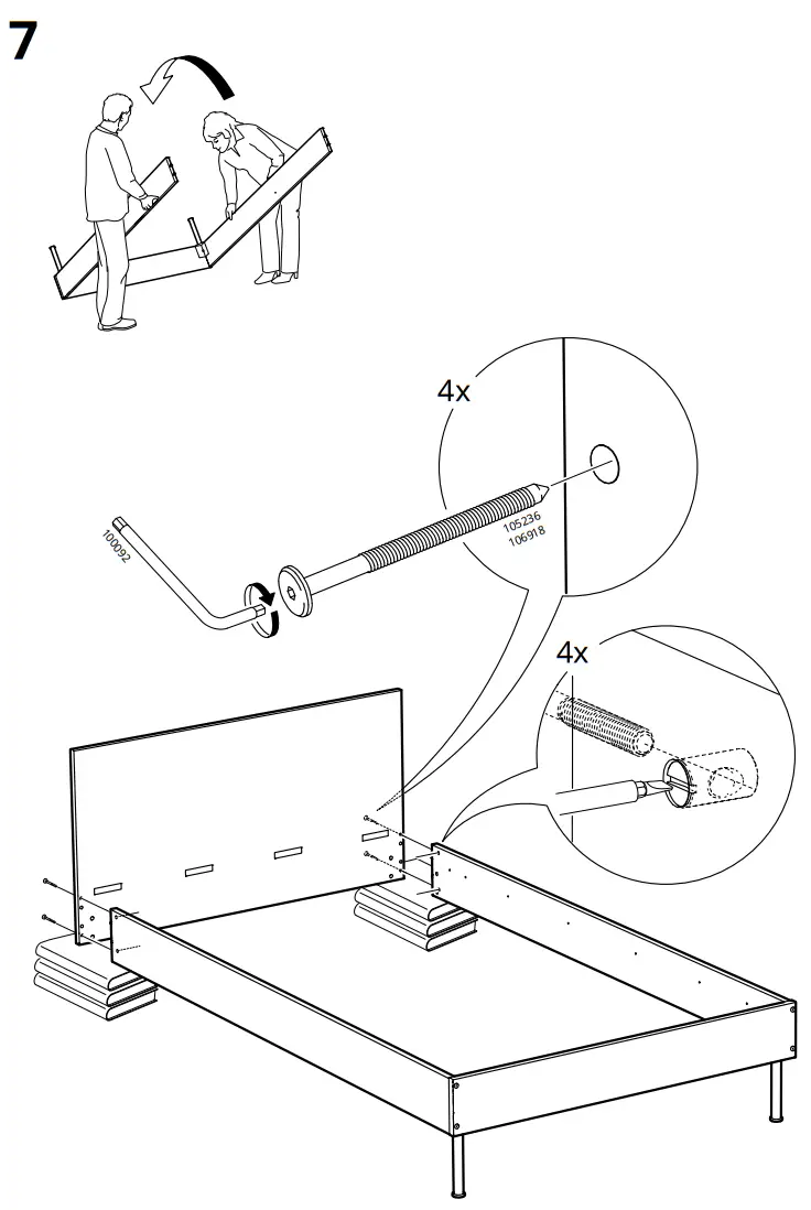 IKEA BRUKSVARA Bed Frame 90x200 cm - Assembly 3