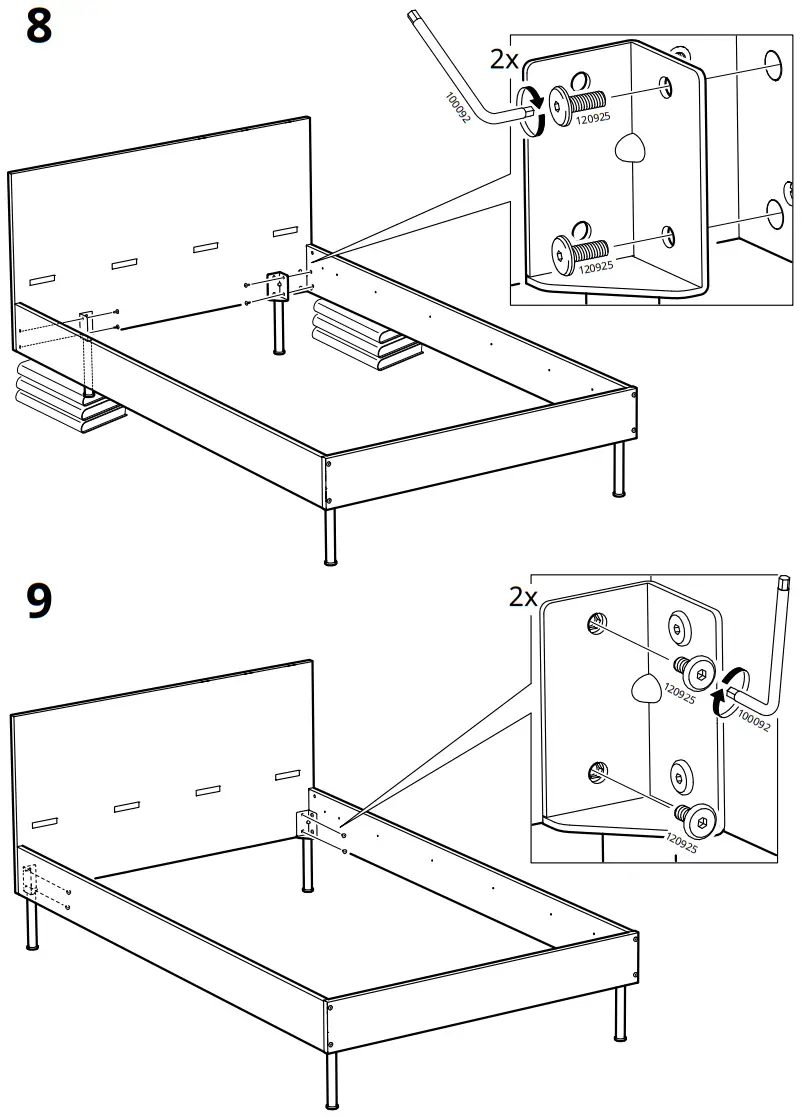 IKEA BRUKSVARA Bed Frame 90x200 cm - Assembly 4