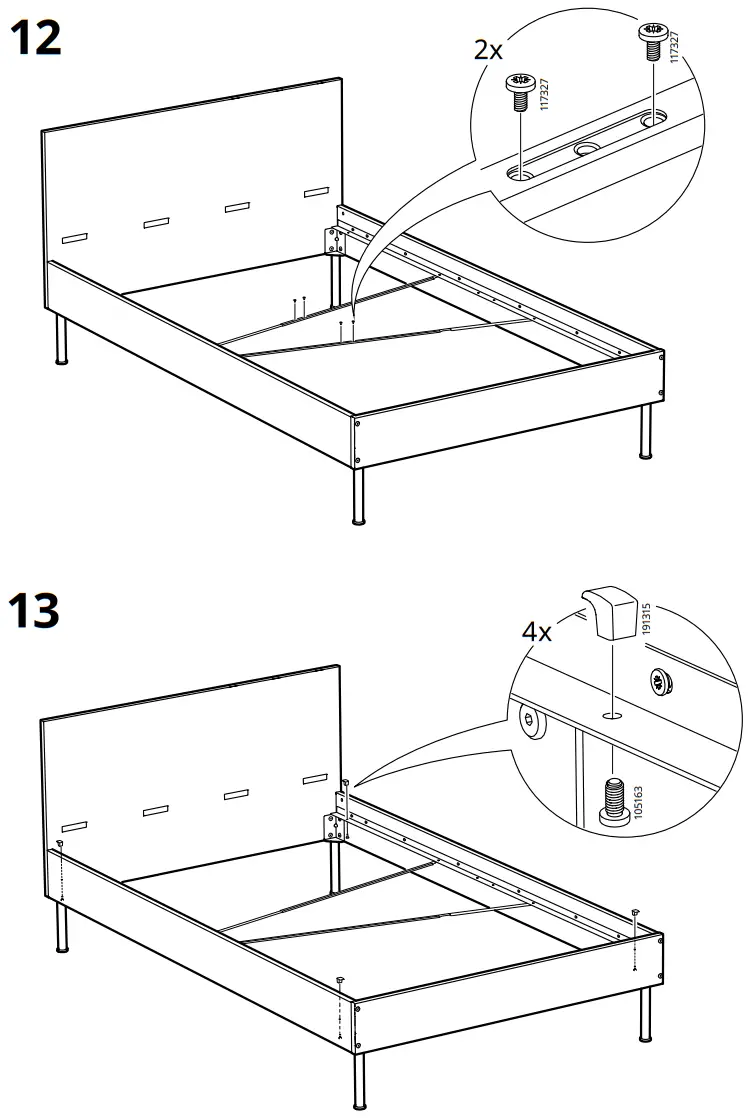 IKEA BRUKSVARA Bed Frame 90x200 cm - Assembly 6
