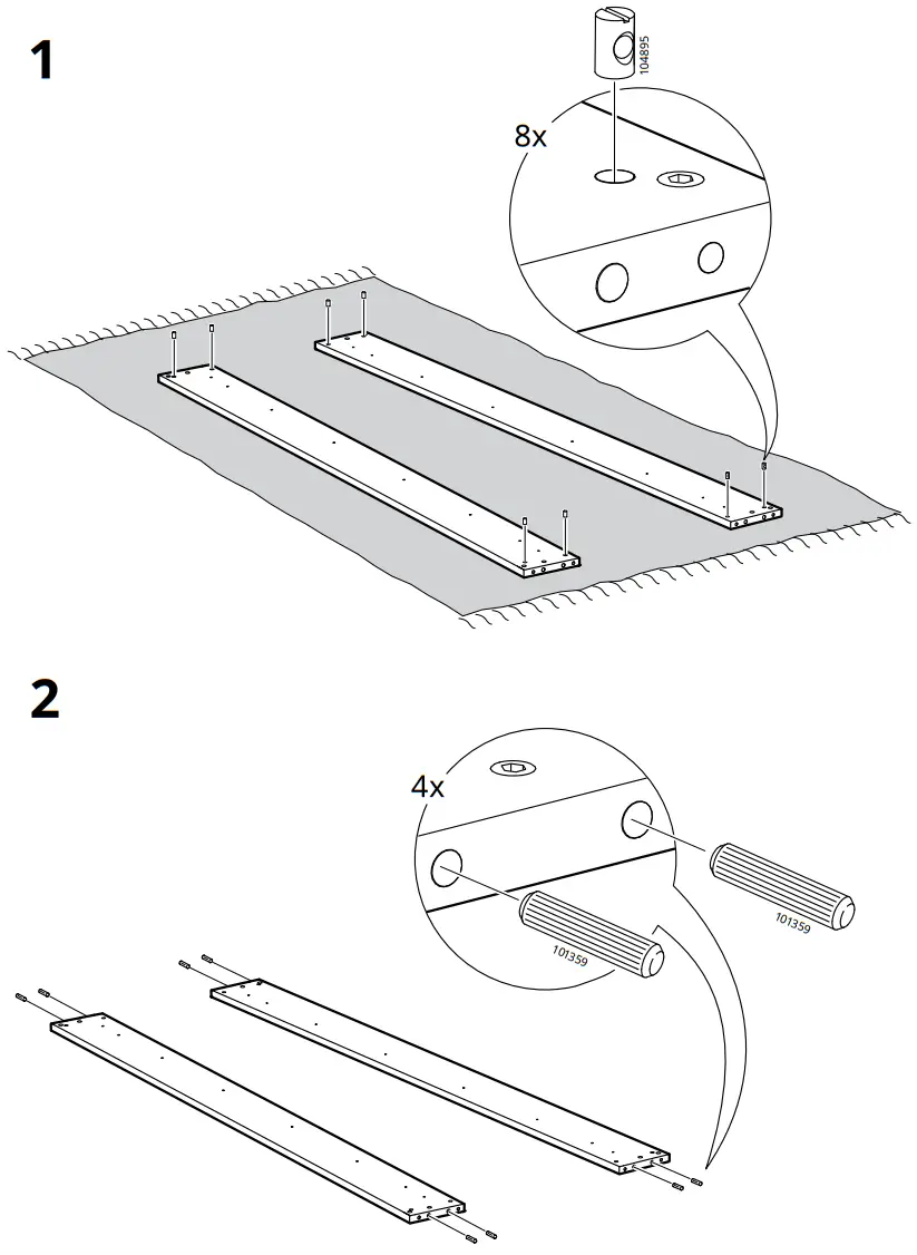IKEA BRUKSVARA Bed Frame 90x200 cm - Assembly