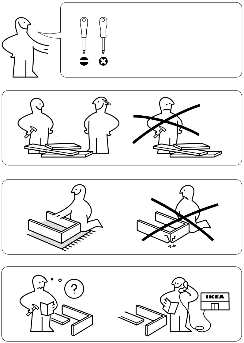 IKEA BRUKSVARA Bed Frame 90x200 cm - Safety