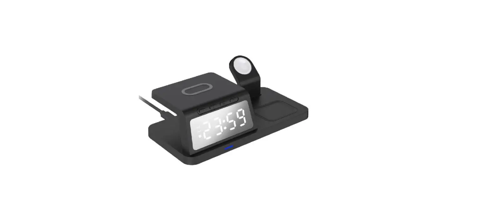 Laserco Wlc-3in1a-098 Laser 3-in-1 Alarm Clock With Wireless Charging Station User Manual