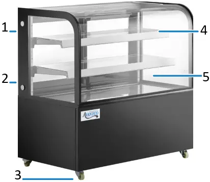AVANTCO 193BCD36B Curved Glass Bakery Display Cases A1