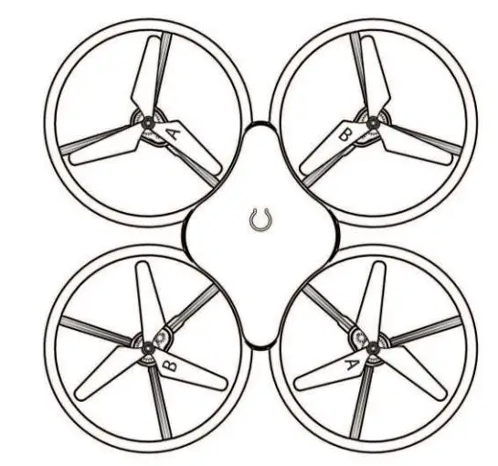 Shantou Flying Technology T20 Glow Stunt Drone User Manual - Replacing Propellers
