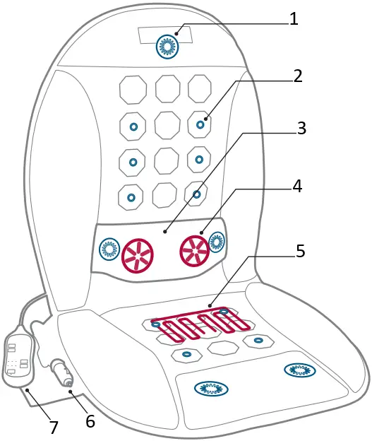 WAGAN TECH 9989 Infra Heat Massage Magnetic Cushion a1