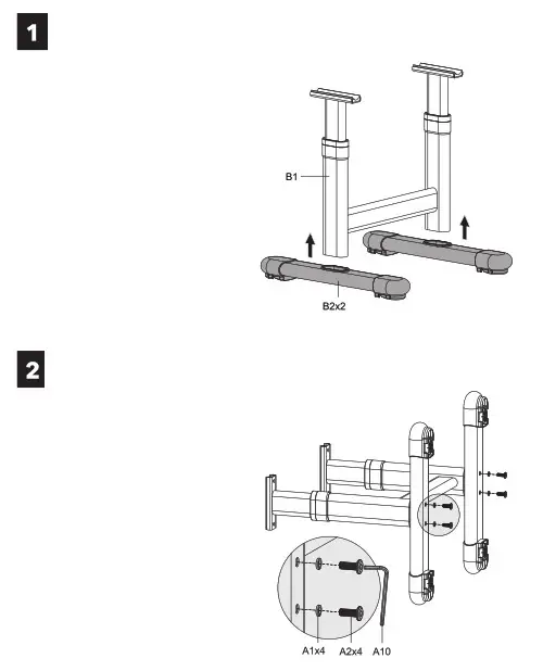 alzo ergo APW EGETJ4100Y Manually Adjustable Kids Desk ETJ100 - fig 1
