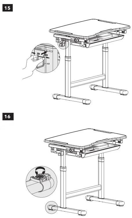 alzo ergo APW EGETJ4100Y Manually Adjustable Kids Desk ETJ100 - fig11