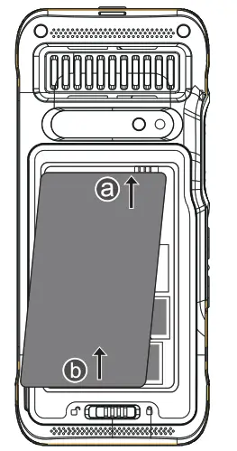 Inrico T310R PoC Radio - Attaching the Battery Cover