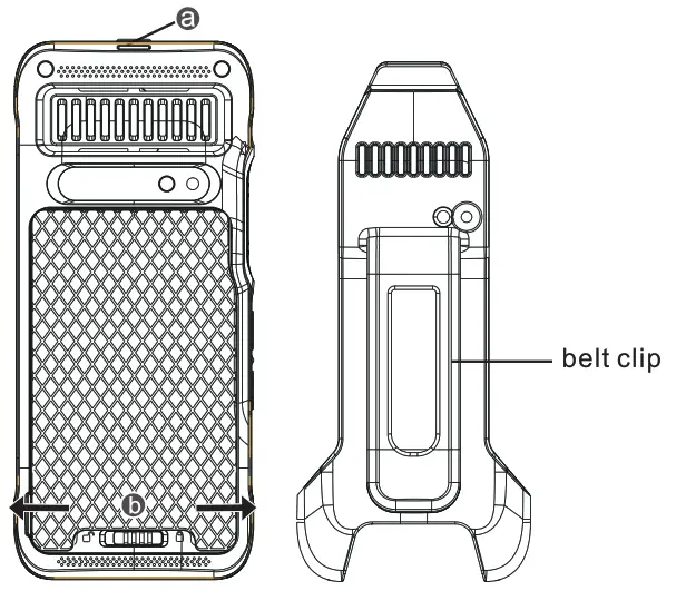 Inrico T310R PoC Radio - Attaching the Belt Clip