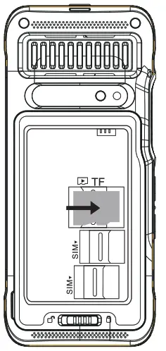 Inrico T310R PoC Radio - Insert Micro SD card