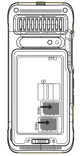 Inrico T310R PoC Radio - Insert SIM card