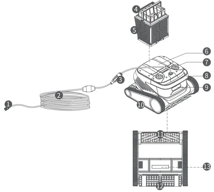 Chasing Innovation CM600 Robotic Pool Cleaner - fig 1