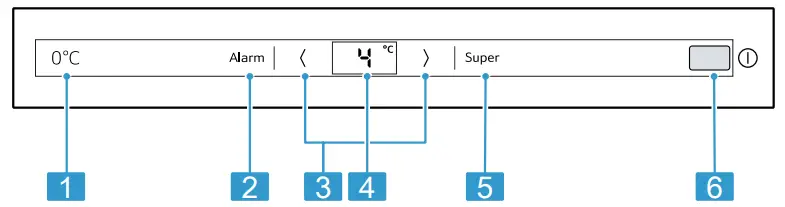 NEFF KI881 Built In Fridge - Control panel