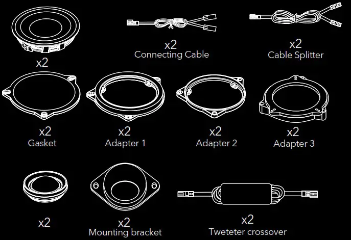 morel IP BMW42 Integration Performance Series 4 2 Way Car Speakers - Components 1