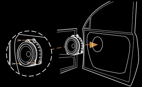 morel IP BMW42 Integration Performance Series 4 2 Way Car Speakers - Woofer and Tweeter Installation 3