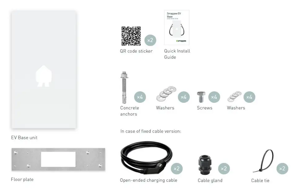 Smappee EV Base Smartest Charging Station - parts