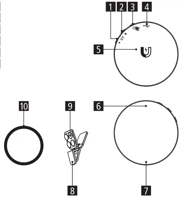 Rollei LUMIS Magnetic Smartphone Ring Light - Clamp