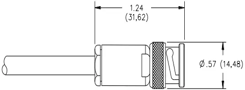 Pomona 5056 Triaxial Male 2 Lug Connector to Cable A2