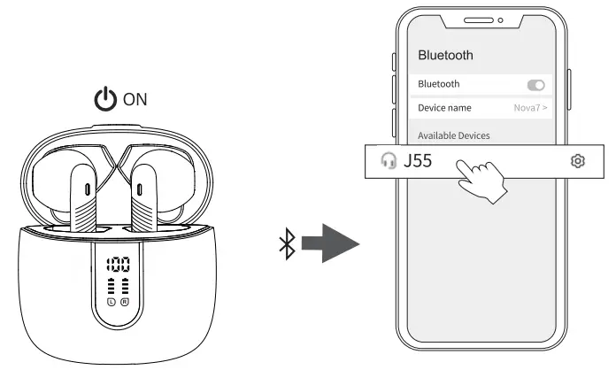 opewon J55 Wireless Earbuds - fig 1