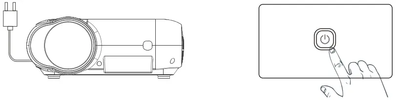 ULTIMEA Apollo P20 Portable Projector - Power on or off