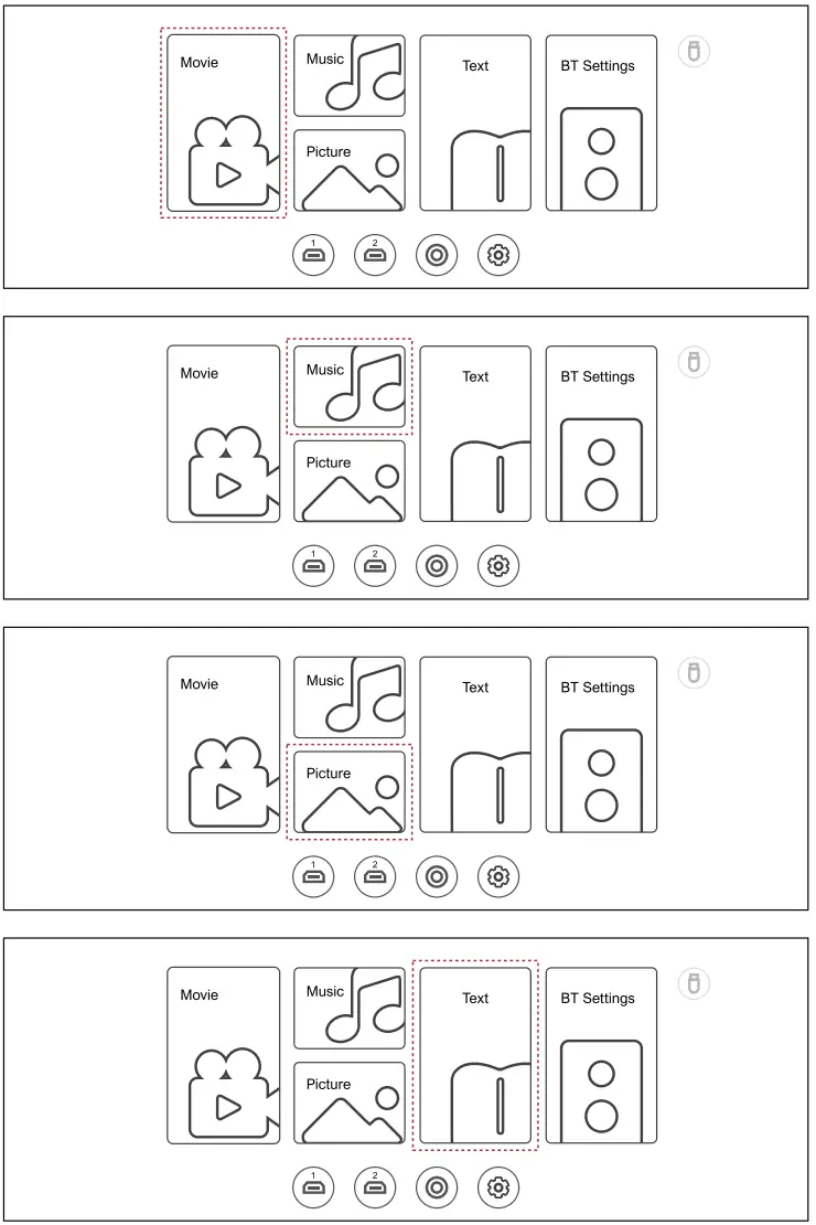 ULTIMEA Apollo P20 Portable Projector - USB mode