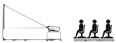 ULTIMEA Apollo P20 Portable Projector - table mount